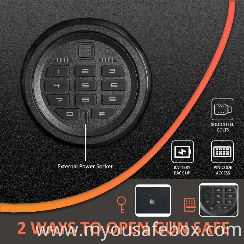 Gun Safes for Home Rifle and Pistols Electronic Gun Security Cabinet